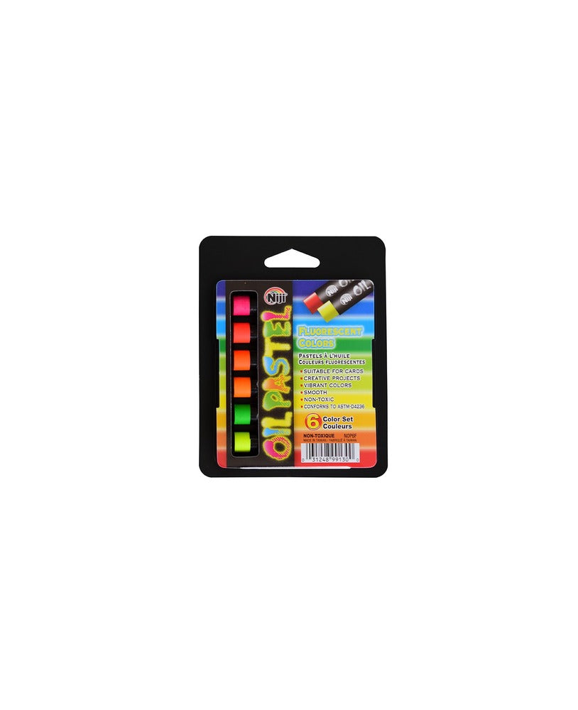 Niji Oil Pastel Set, Fluorescent (6 Colors)