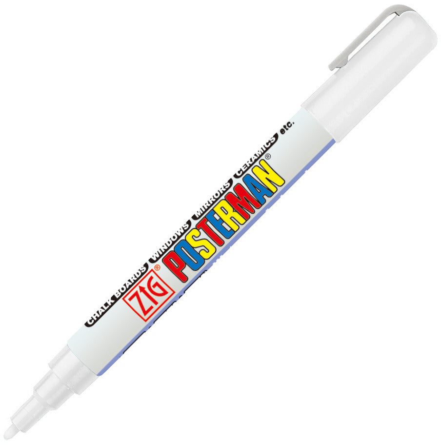 Zig Posterman, Fine Tip Marker - White