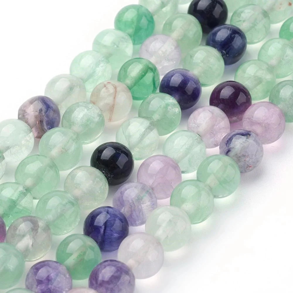 4mm Fluorite (Natural) Beads 15-16" Strand