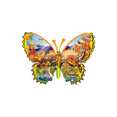 AUTUMN BUTTERFLY - 1000pc Shaped Jigsaw Puzzle By Sunsout (Copy)