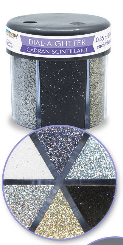 Twinkle Town: 60g Glitter Jar Dial-A-Glitter 6-Col Asst