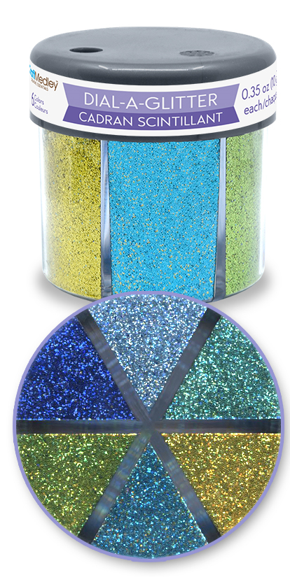 Twinkle Town: 60g Glitter Jar Dial-A-Glitter 6-Col Asst