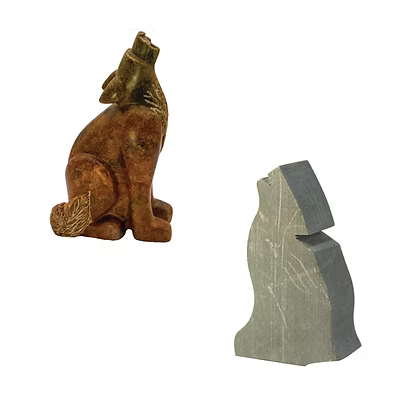 Wolf Medium Soapstone Carving Kit