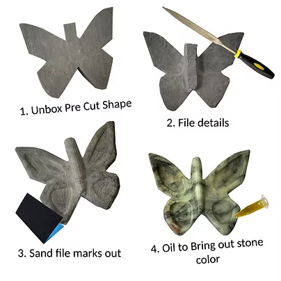 Wolf Medium Soapstone Carving Kit