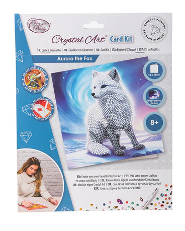 Craft Buddy Crystal Art Card Kit Aurora the Fox