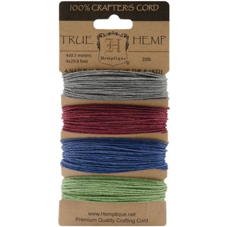 Hemp Cord Set - Earthy Pastel 20lb (1mm) - 120'