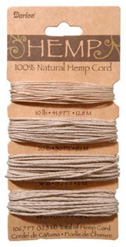 Hemp Cord Set - Natural - 4 Weights