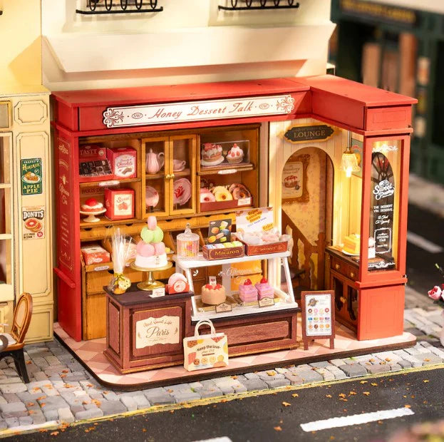 Honey Dessert Talk  Robotime DG168 DIY Dollhouse Miniatures Kit