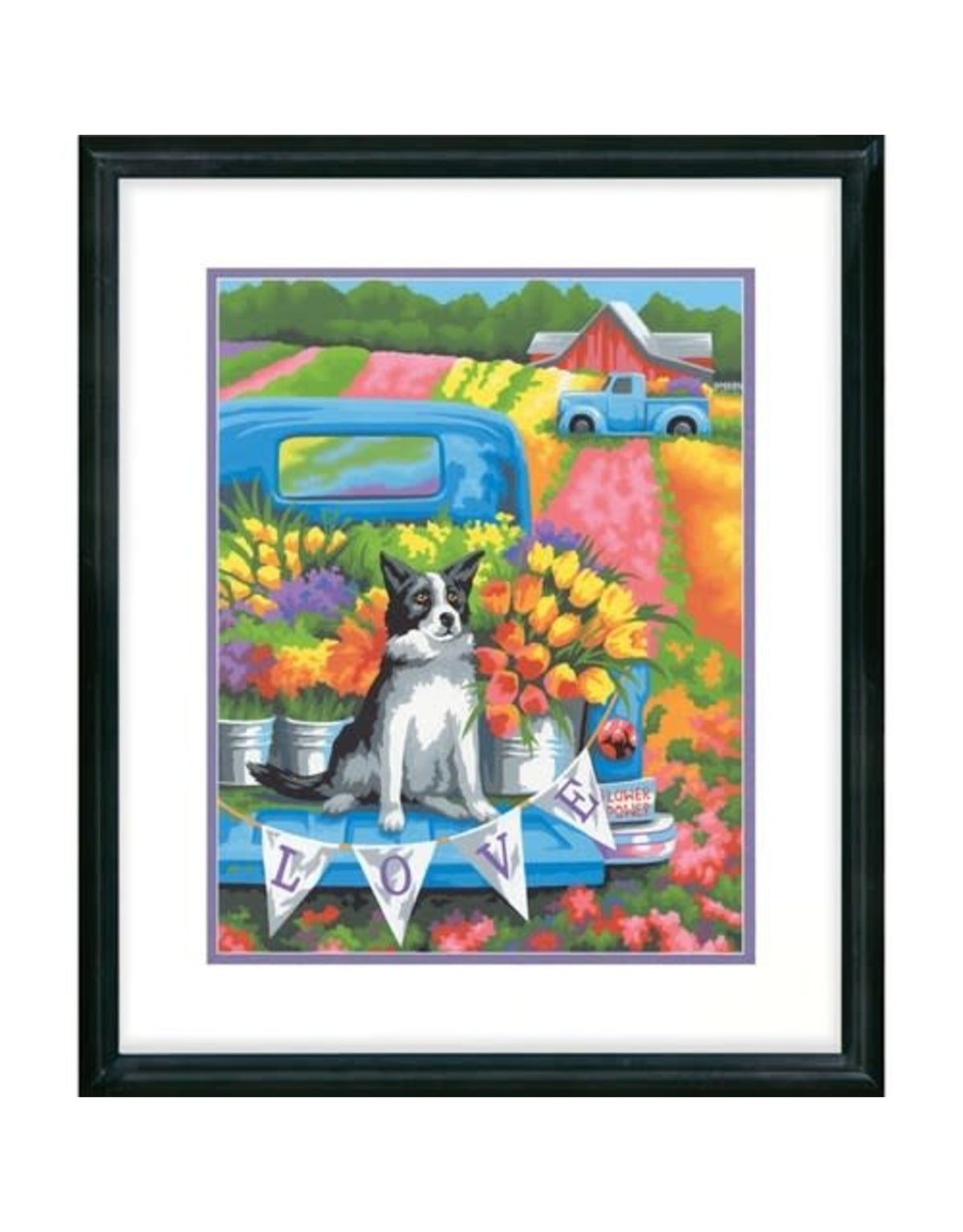 Paint Works Paint By Number Kit FLOWER POWER DOG, 11x14