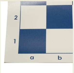 CHESS BOARD, VINYL ROLL-UP BLUE 20"