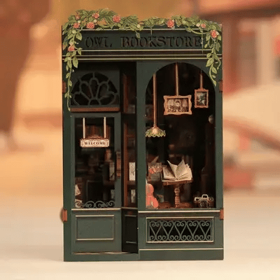 CUTEBEE DIY Book Nook Kit  Owl Bookstore