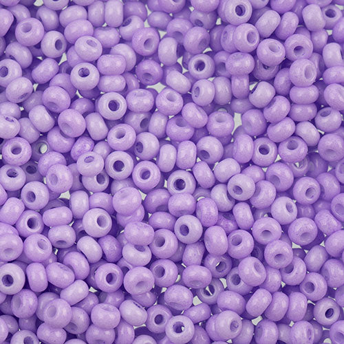 Czech Seed Beads apx 24g Vial 8/0 Purple Chalk Dyed