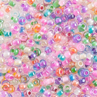 CZECH SEEDBEAD APPROX 22g VIAL 6/0 COLOURLINE CRYSTAL