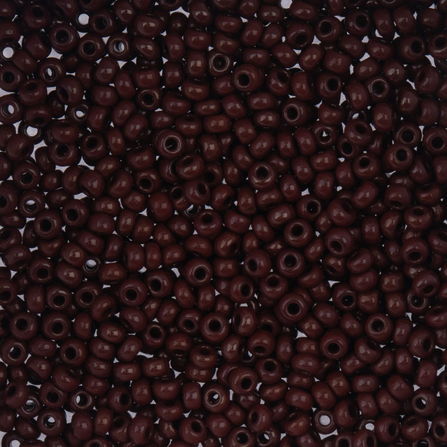 Czech Seed Bead 8/0 Vial Natural Opaque Dark Brown apx. 22g