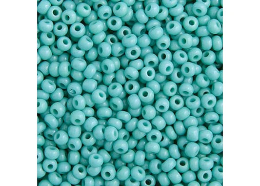 CZECH SEED BEAD APX 22G VIAL 10/0 OPAQUE TURQUOISE