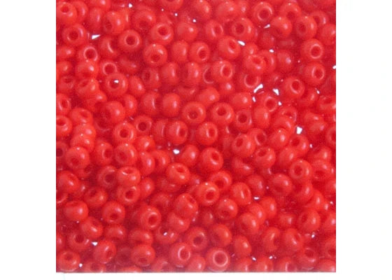 CZECH SEED BEAD APX 22G VIAL 10/0 OPAQUE LIGHT RED