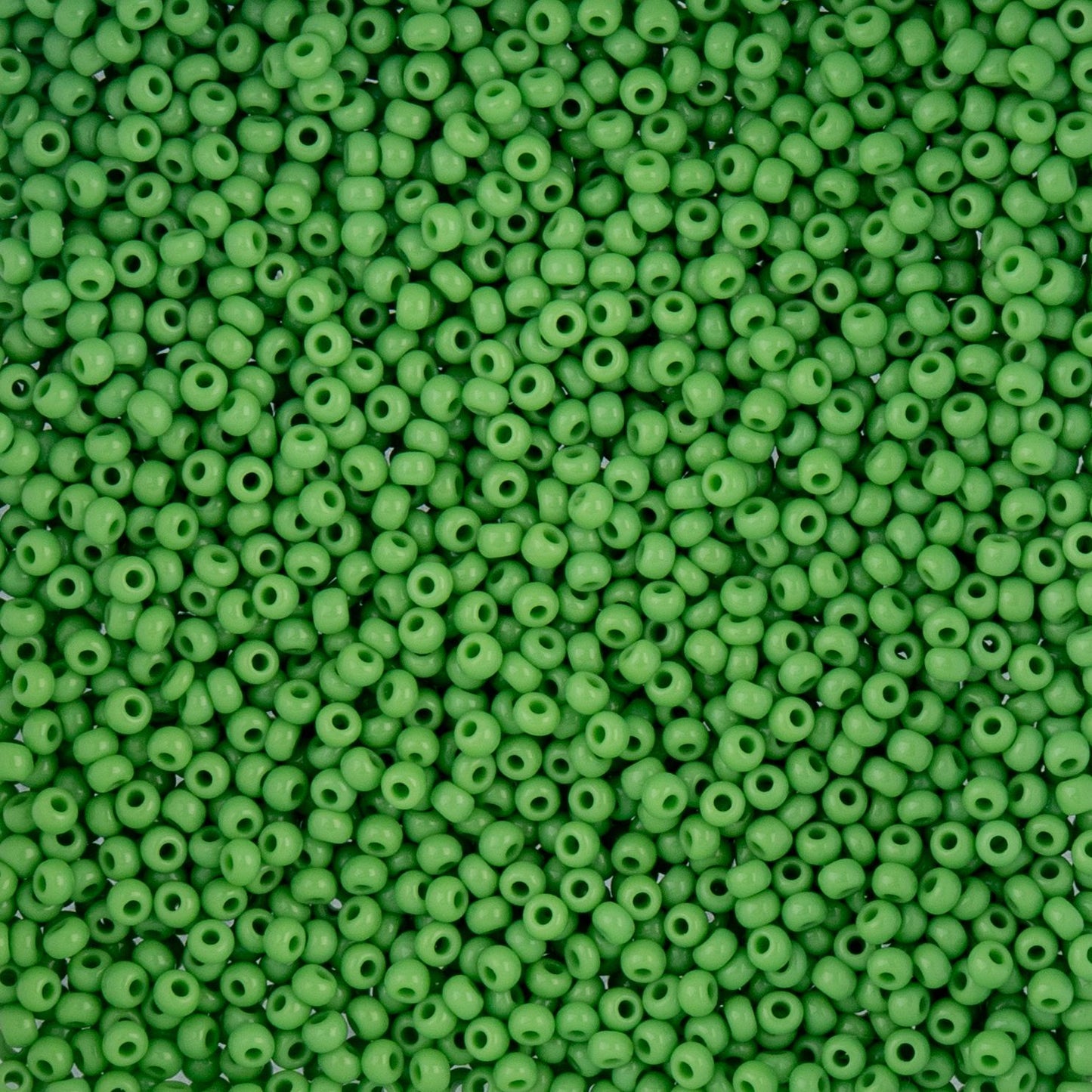 Czech Seed Beads 10/0 Vial Natural Opaque Light Green apx. 22g