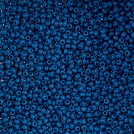 Czech Seed Beads 10/0 Vial Natural Opaque Dark Blue apx. 22g