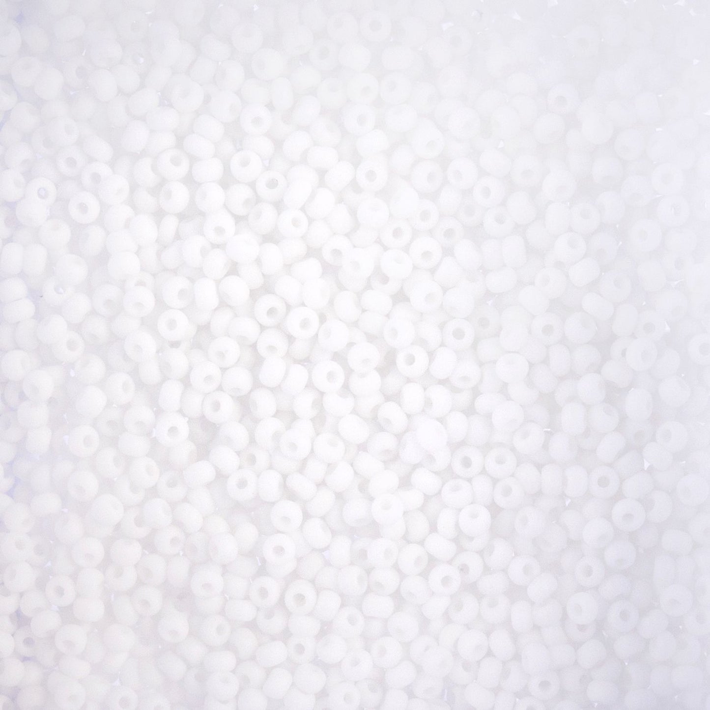 Czech Seed Beads apx. 22g Vial 10/0 Opaque White Matt