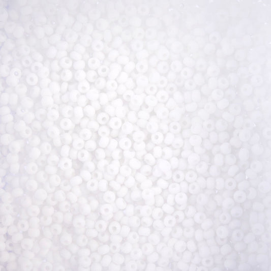 Czech Seed Beads apx. 22g Vial 10/0 Opaque White Matt