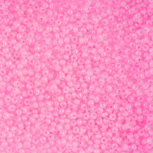Czech Seed Beads apx. 22g Vial 10/0 Opaque Dyed Iris Pink