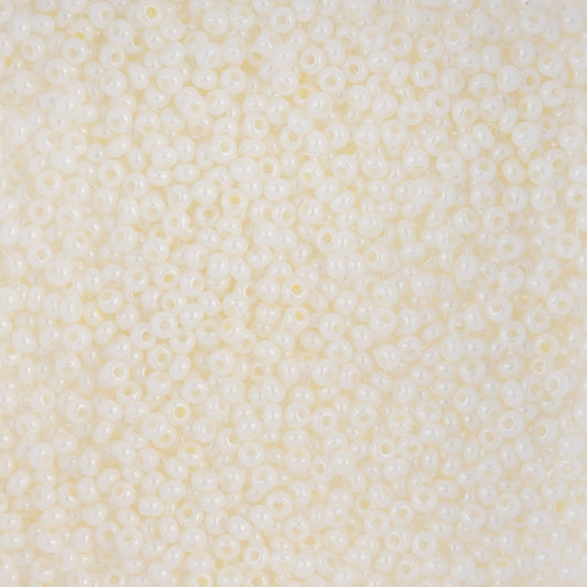 Czech Seed Beads apx. 22g Vial 10/0 Opaque Cream