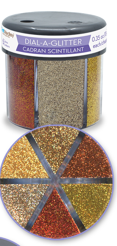 Twinkle Town: 60g Glitter Jar Dial-A-Glitter 6-Col Asst