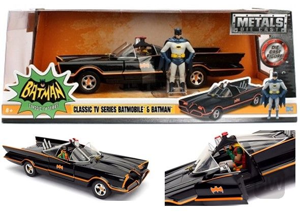 DC Classic 1966 Batmobile w/ Batman & Robin 1/24