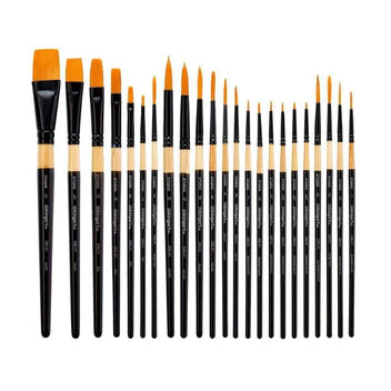 KINGART® Mixed Media Brushes, Set of 21 Unique Sizes