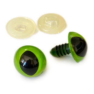 Animal Eyes - 15mm Green- Split Pupil 2 Pairs