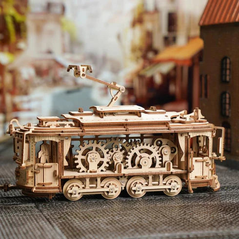 Classic City Tram  Robotime ROKR LK801 Mechanical Gears Puzzle Kit