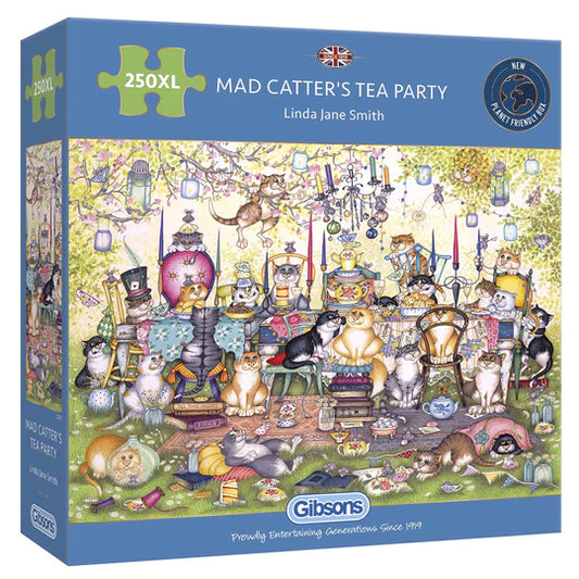 MAD CATTER'S TEA PARTY 250 EXTRA LARGE PIECE JIGSAW PUZZLE