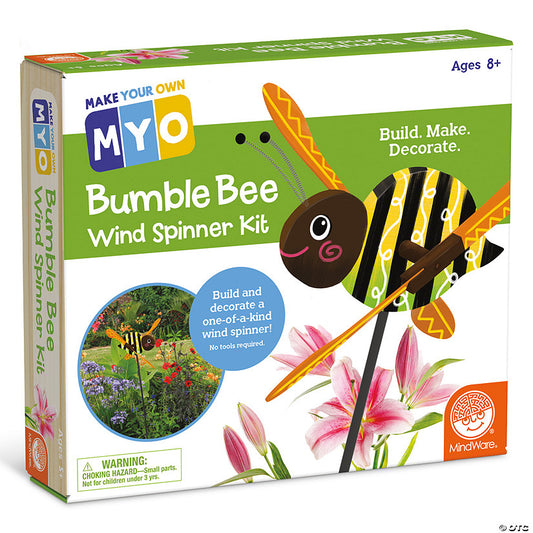Make Your Own Bumble Bee Wood Spinner Kit