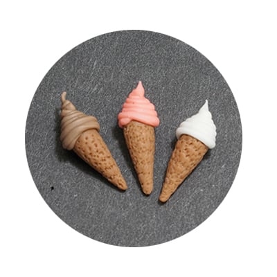 Miniature - Ice Cream Cones (3pc)
