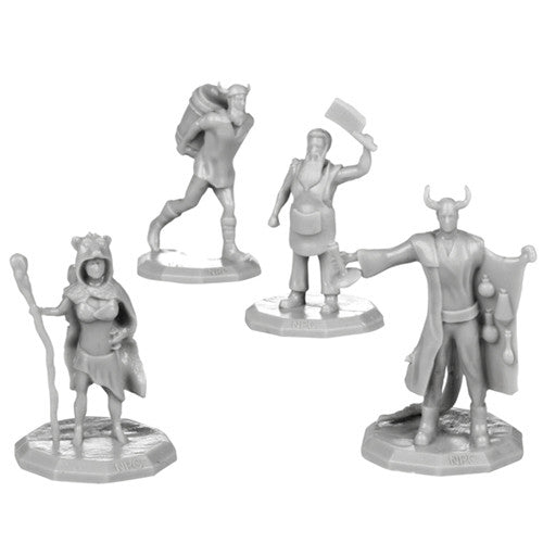 Monster Townsfolk Minis: Unpainted - Merchant Collection (8)