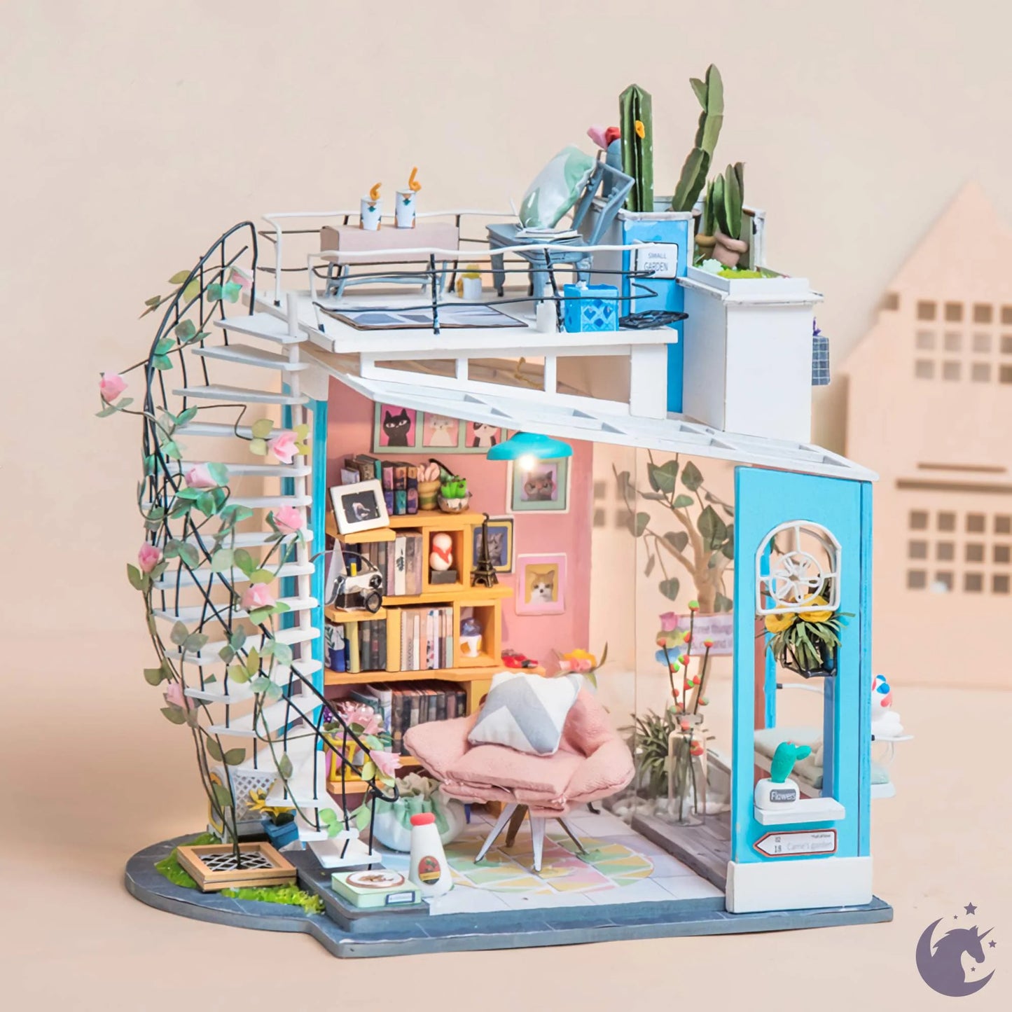 Dora's Loft | Robotime DG12 DIY 1:24 Dollhouse Miniatures Kit