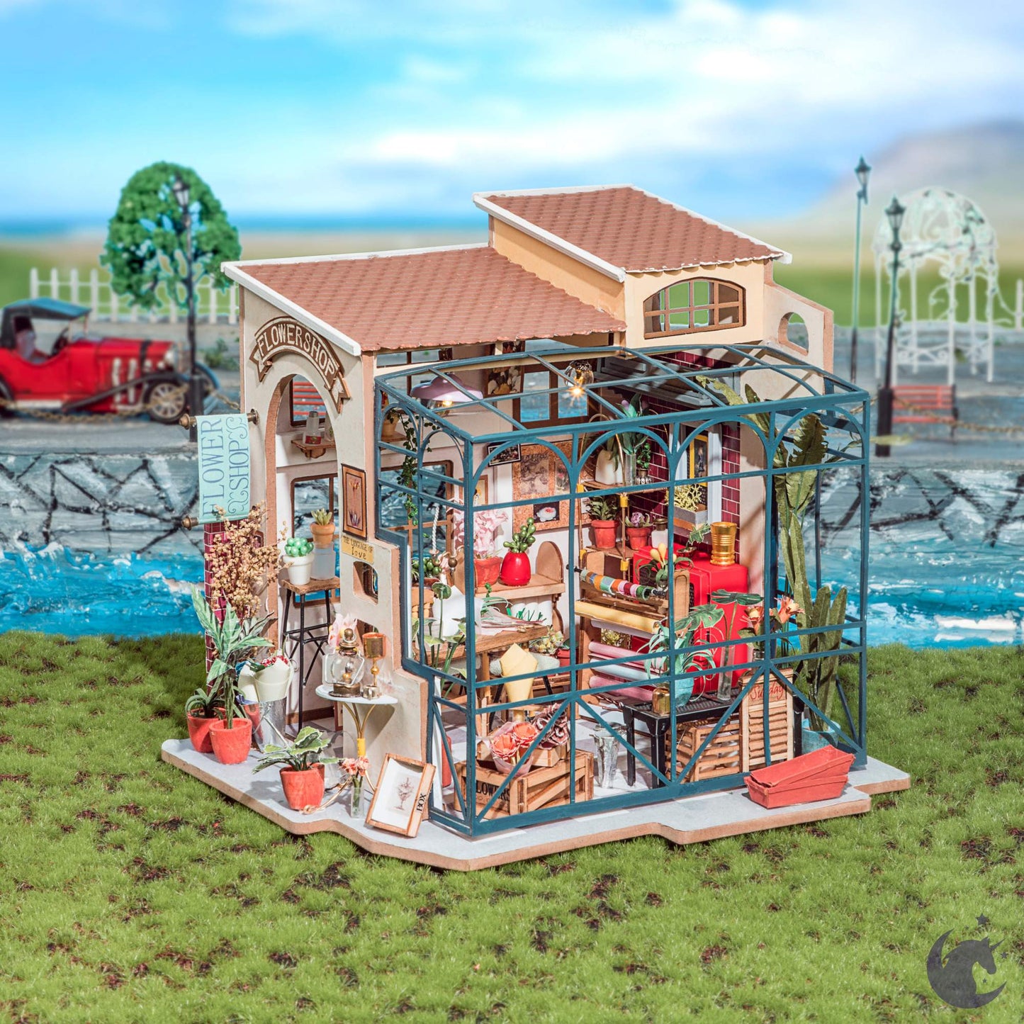 Emily's Flower Shop | Robotime DG145 DIY 1:24 Dollhouse Miniatures Kit