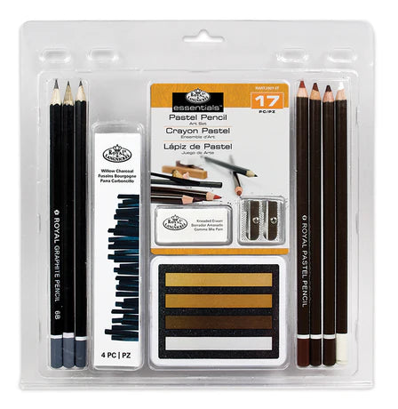 Essentials Clamshell Artist Set, Pastel Pencil 17pc