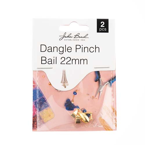 Must Have Findings - Dangle Pinch Bail 22mm Gold 2pcs