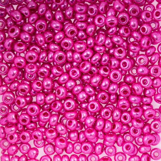 Czech Seed Beads apx. 22g Vial 6/0 Metallic Pink