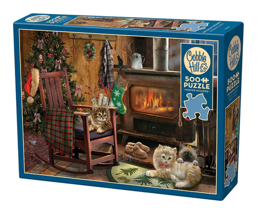 500pc Puzzle Cobble Hill Kittens by the Stove