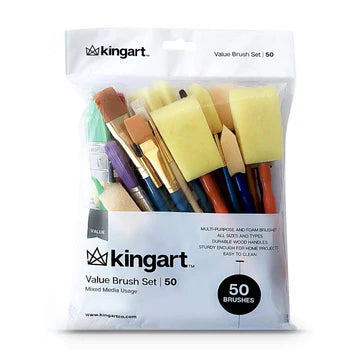 KINGART® Value Pack Brush Set 50-Pack