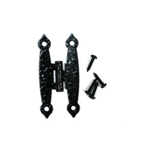Black "H" Hinge-Small-Pair w/screws