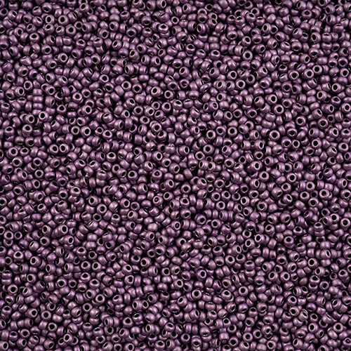 Czech Seed Bead 11/0 Vial Purple Terra Metallic Matt apx24g