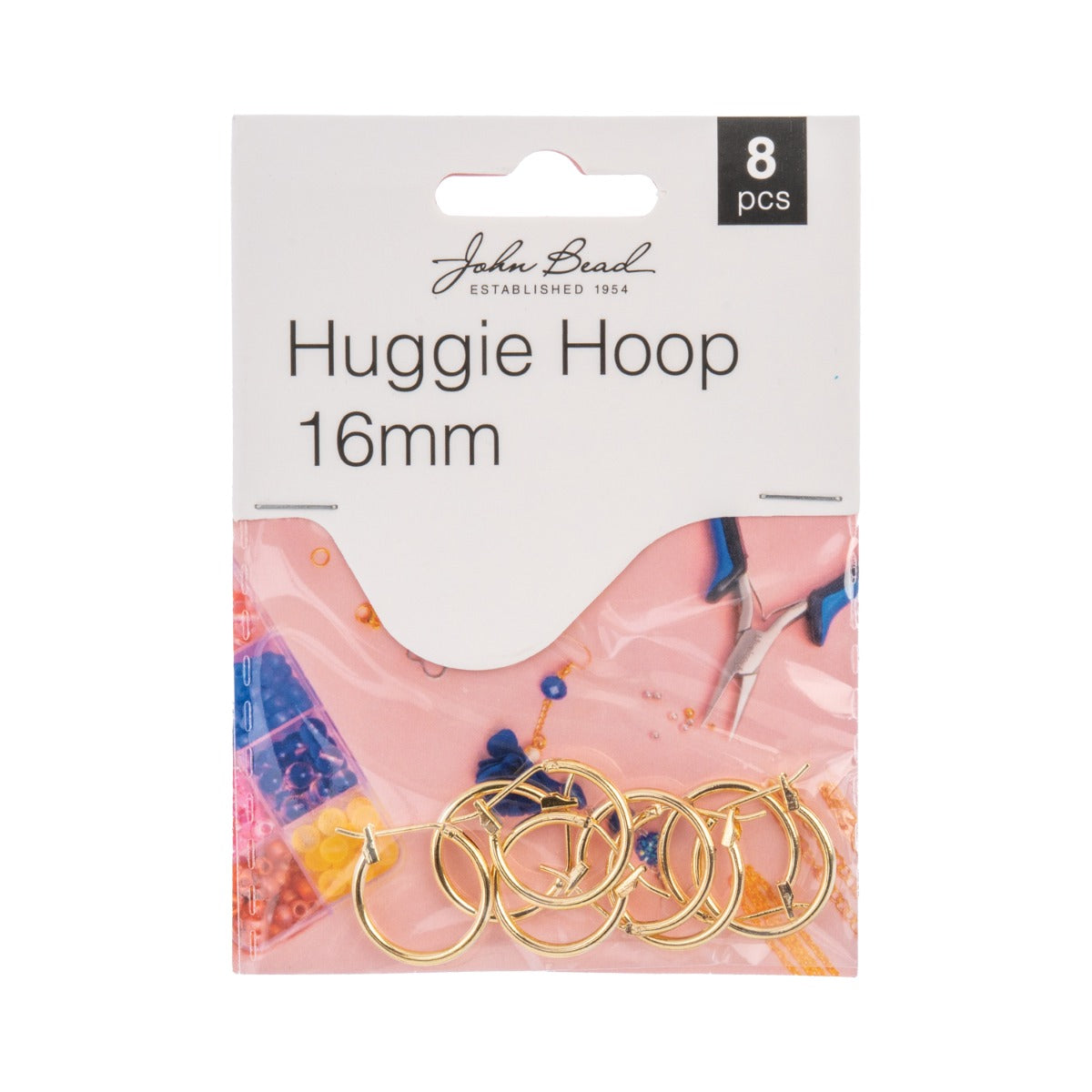 Must Have Findings - Huggie Hoop (Hoop) 16mm Gold 8pcs