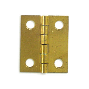 Brass Plated Hinge - 1 1/2" x 1 1/4"