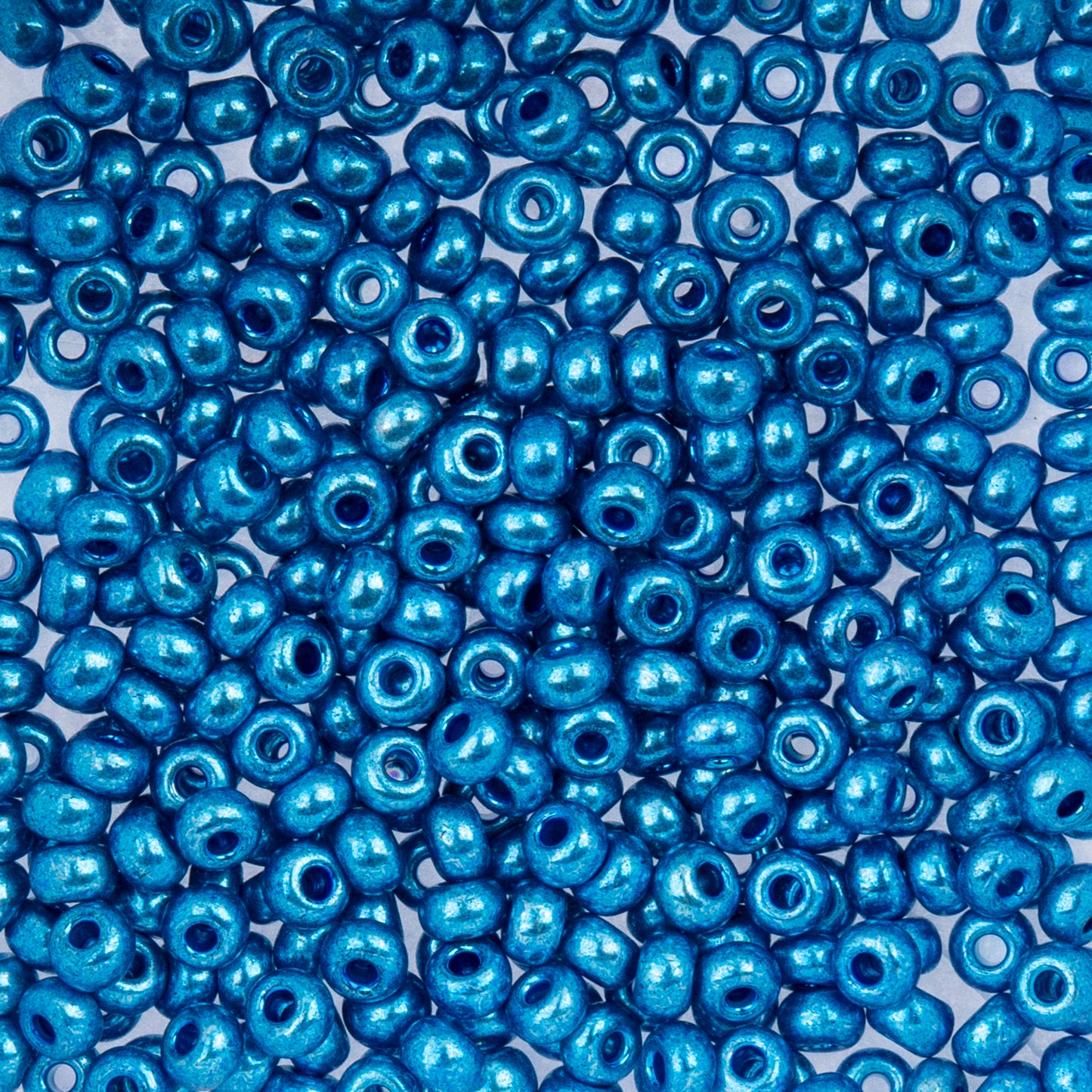 Czech Seed Beads apx. 22g Vial 6/0 Metallic Blue