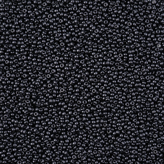 Czech Seed Bead 11/0 Vial Pearl Navy Jet Terra