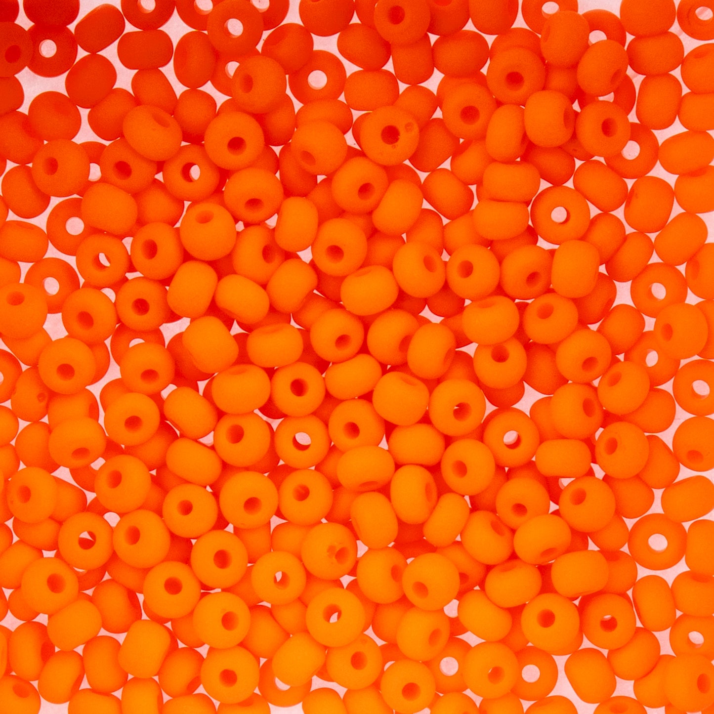 Czech Seed Beads apx. 22g Vial 6/0 Opaque Orange Matt