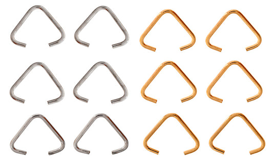 Bails Triangle 6x7mm 12pcs LF/NF Gold & Silver